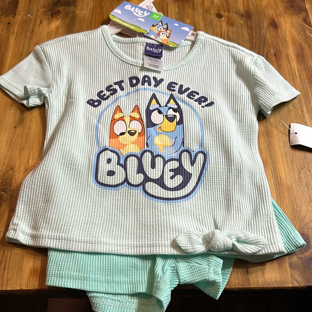 Bluey girls short set